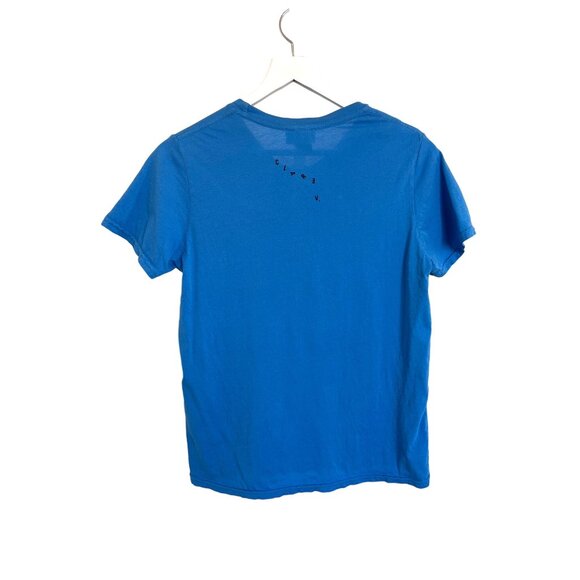 Clare V. Les Yeux Graphic Tee XS Blue Cotton Crewneck - Picture 8 of 12